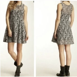 Free People Miles Of Lace Cotton Sheer Sleeveless Fit & Flare Coverup Dress